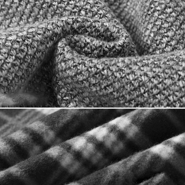 Férfi gyapjúmellény magas gallérral és cipzárral