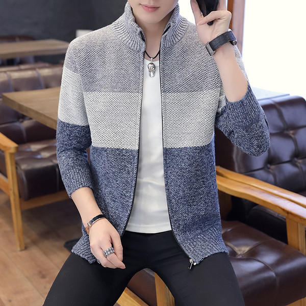 Férfi alkalmi mellény cipzárral és magas gallérral