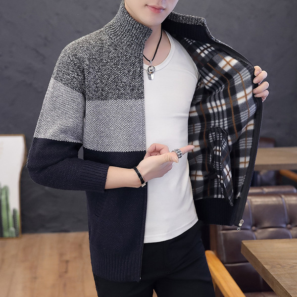 Férfi alkalmi mellény cipzárral és magas gallérral