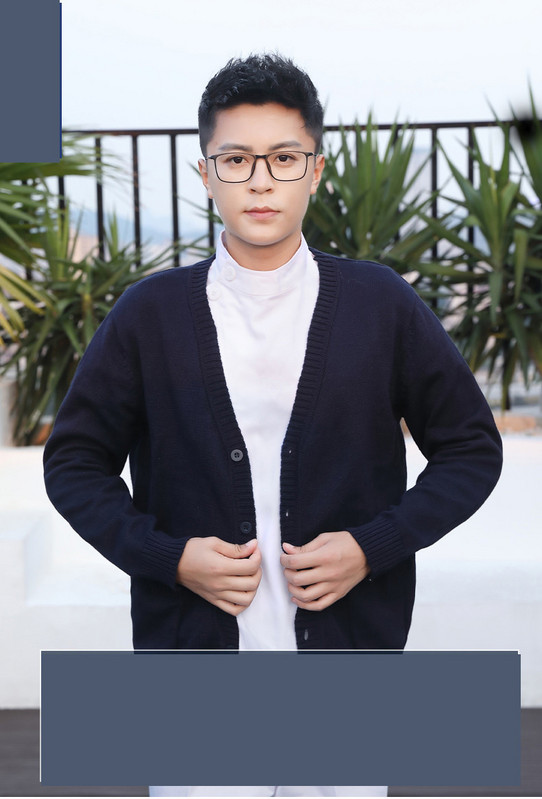 Férfi alkalmi mellény gombokkal és zsebekkel