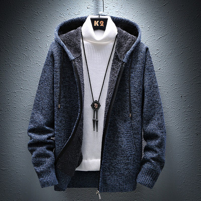 Férfi téli mellény puha béléssel és kapucnival