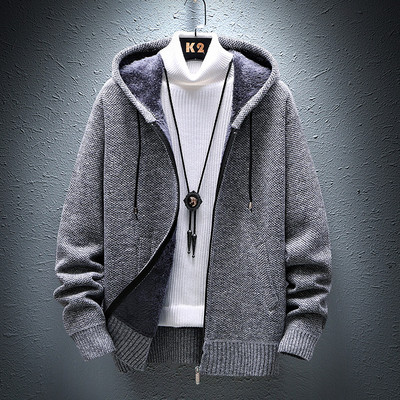 Férfi téli mellény puha béléssel és kapucnival