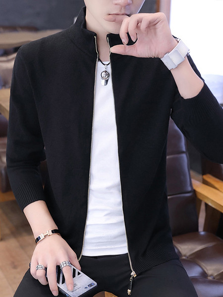 Jelenlegi férfi mellény cipzárral és magas gallérral