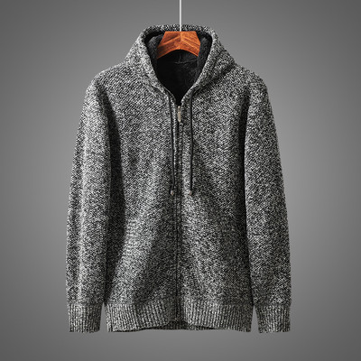 Ανδρική ζακέτα νέου μοντέλο με κουκούλα και ζεστή επένδυση