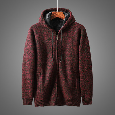 Ανδρική ζακέτα νέου μοντέλο με κουκούλα και ζεστή επένδυση