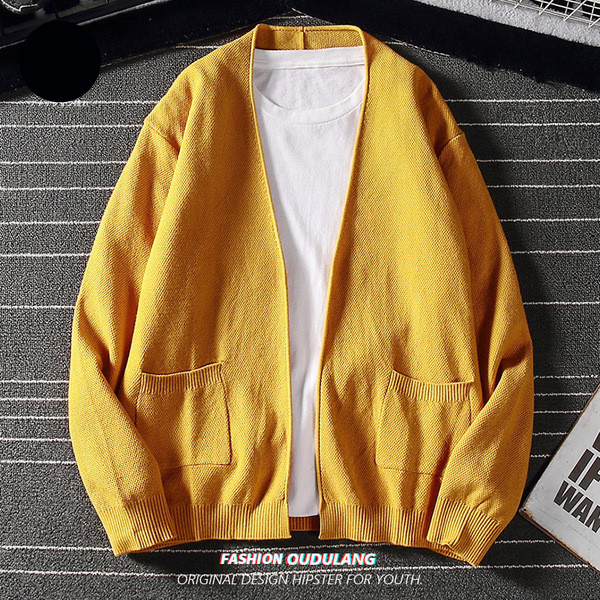 Νέο  μοντέλο πλεκτή ανδρική ζακέτα με τσέπες