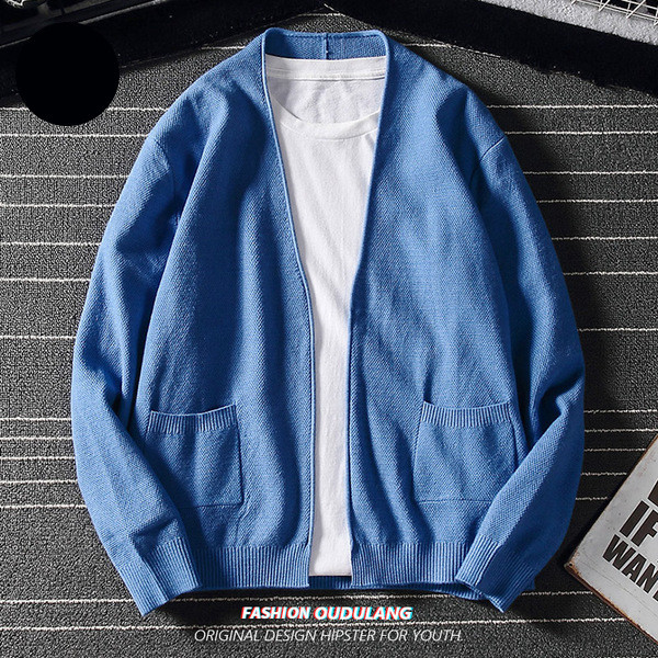 Νέο μοντέλο πλεκτή ανδρική ζακέτα με τσέπες