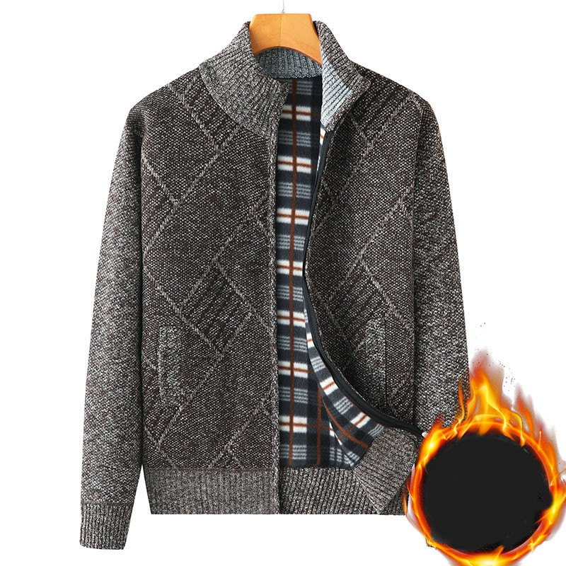 Férfi gyapjúmellény cipzárral és alacsony gallérral - többféle modell