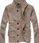 Férfi alkalmi mellény magas gallérral és gombokkal