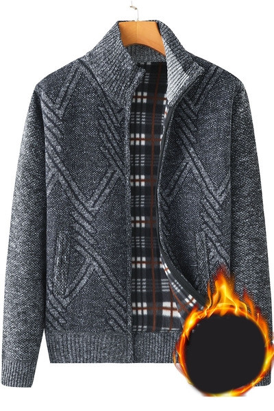 Moderan muški prsluk s patentnim zatvaračem i visokim ovratnikom s džepovima