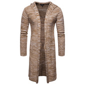 Ανδρική καθημερινή μοντέρνα ζακέτα χωρίς κουμπιά με μακριά μανίκια