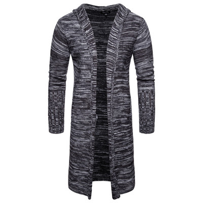 Ανδρική καθημερινή μοντέρνα ζακέτα χωρίς κουμπιά με μακριά μανίκια