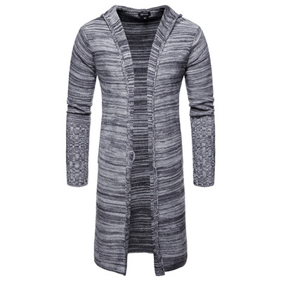Ανδρική καθημερινή μοντέρνα ζακέτα χωρίς κουμπιά με μακριά μανίκια