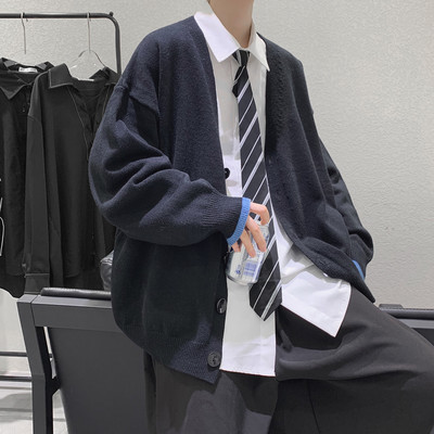 Ležeran muški široki model kardigana s gumbima