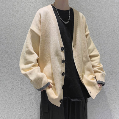 Ležeran muški široki model kardigana s gumbima