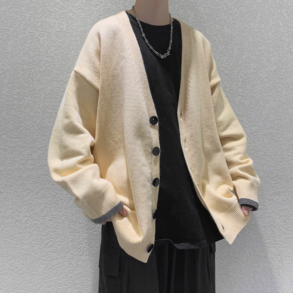 Ležeran muški široki model kardigana s gumbima