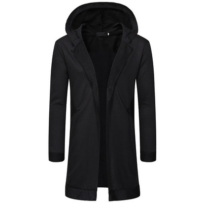 Ležeran muški prsluk s kapuljačom bez kopčanja