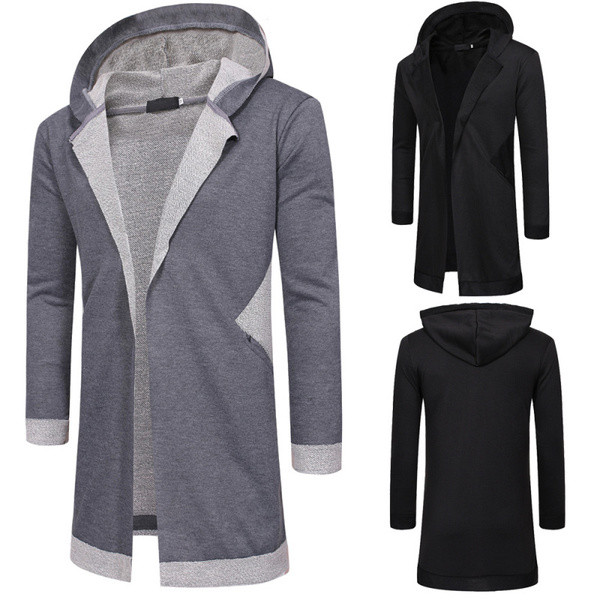 Ležeran muški prsluk s kapuljačom bez kopčanja