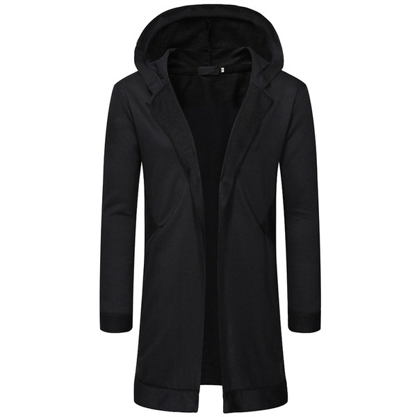 Ležeran muški prsluk s kapuljačom bez kopčanja