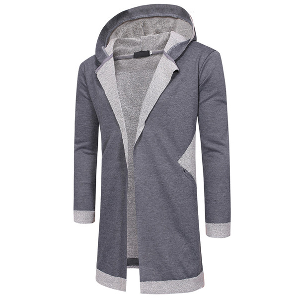 Ležeran muški prsluk s kapuljačom bez kopčanja