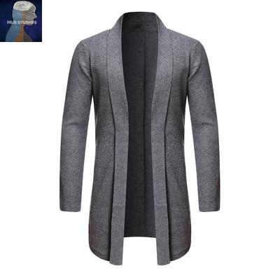 Moderan dugi muški prsluk bez kopčanja