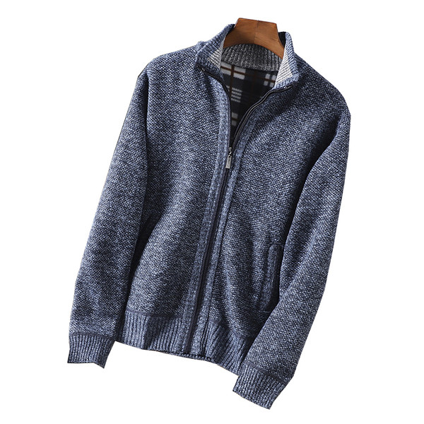 Vesta de iarna pentru barbati cu fermoar si guler inalt