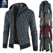 Vyriška laisvalaikio liemenė su pūkais ir gobtuvu