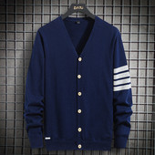 Új modell kötött férfi kardigán spitz nyakkivágással