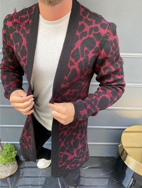 Cardigan lung zilnic pentru bărbați, fără închidere