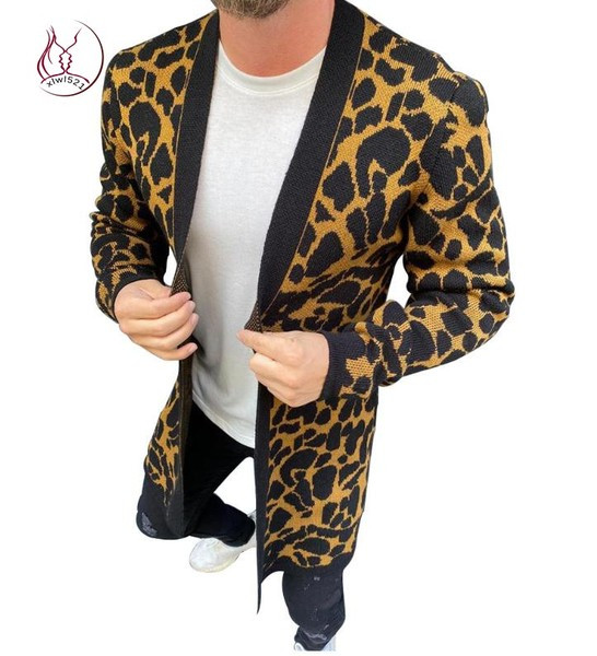 Cardigan lung zilnic pentru bărbați, fără închidere