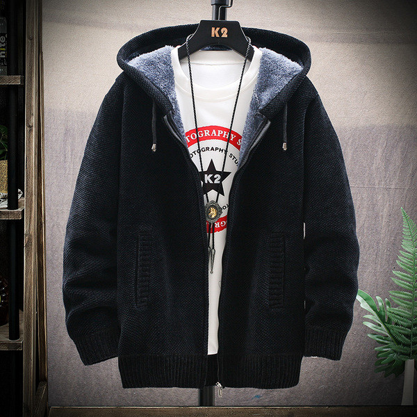 Ежедневна мъжка жилетка с мека подплата и качулка