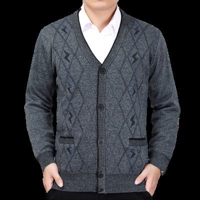 Ανδρική καθημερινή μοντέρνα πλεκτή ζακέτα νέο μοντέλο με λαιμόκοψη