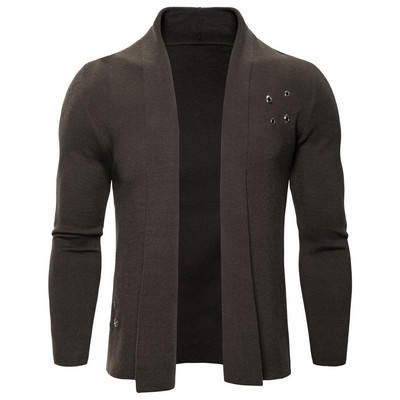 Ανδρική καθημερινή μοντέρνα ζακέτα χωρίς στερέωση με μεταλλικά στοιχεία