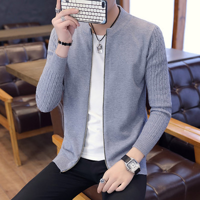 Muški ležerni prsluk s patentnim zatvaračem i ovalnim izrezom