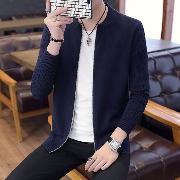 Muški ležerni prsluk s patentnim zatvaračem i ovalnim izrezom