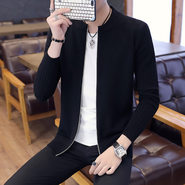 Muški ležerni prsluk s patentnim zatvaračem i ovalnim izrezom