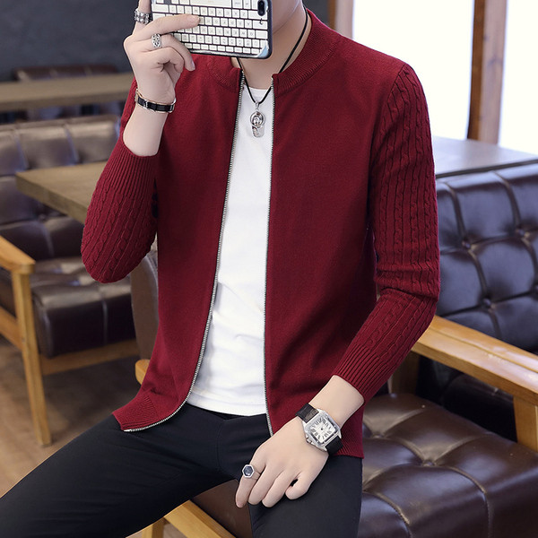 Muški ležerni prsluk s patentnim zatvaračem i ovalnim izrezom