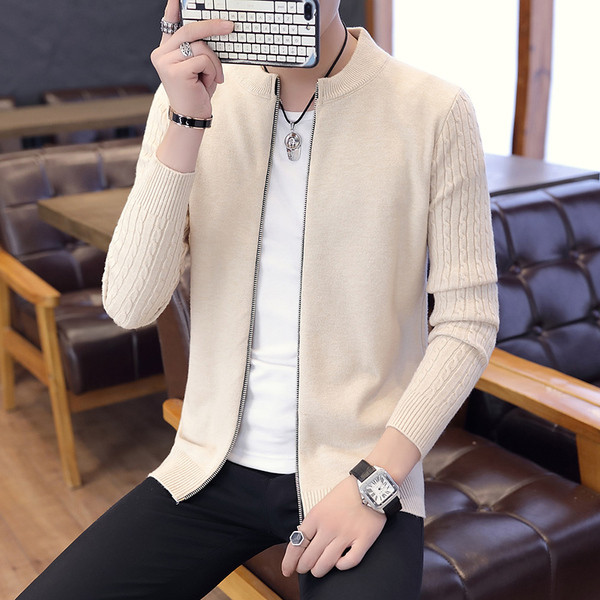 Muški ležerni prsluk s patentnim zatvaračem i ovalnim izrezom