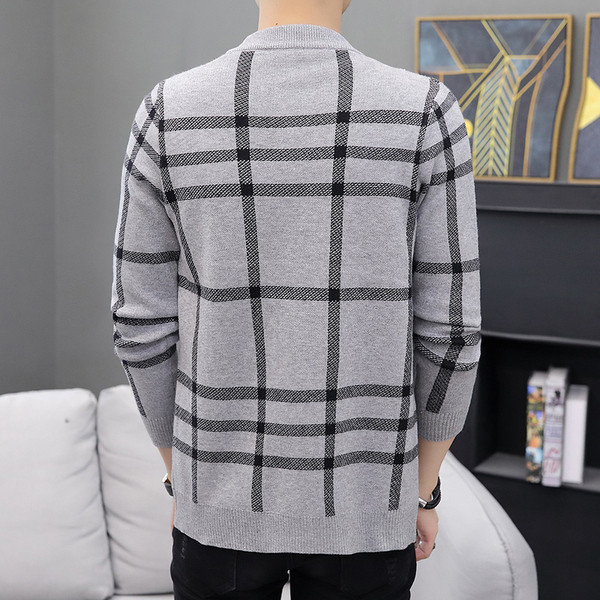 Vékony kötésből készült férfi kardigán cipzárral több színben