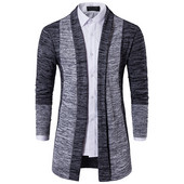 Ανδρική καθημερινή μοντέρνα ζακέτα μακρύ κατασκευασμένο από ύφασμα χωρίς στερέωση