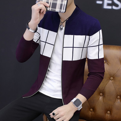 Őszre alkalmas férfi alkalmi mellény cipzárral és ovális nyakkivágással