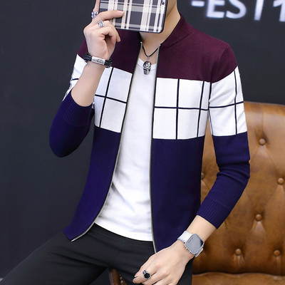 Őszre alkalmas férfi alkalmi mellény cipzárral és ovális nyakkivágással