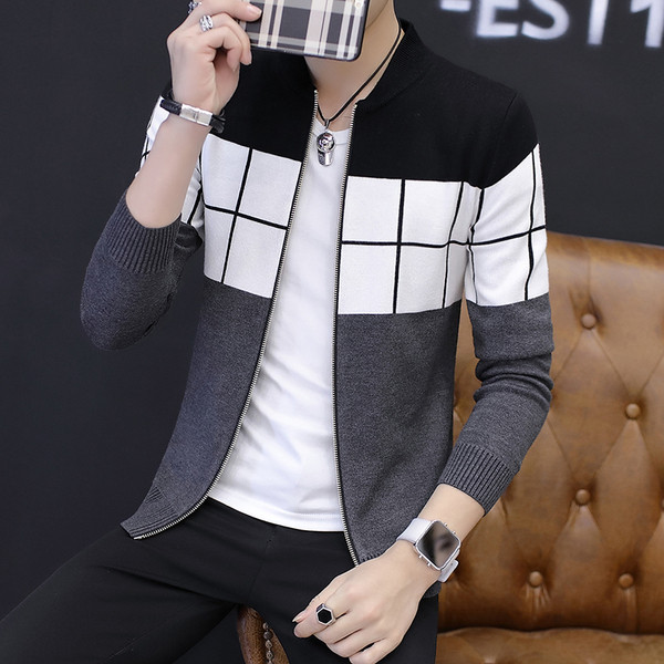 Őszre alkalmas férfi alkalmi mellény cipzárral és ovális nyakkivágással