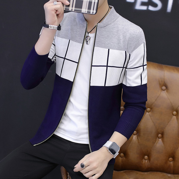 Őszre alkalmas férfi alkalmi mellény cipzárral és ovális nyakkivágással