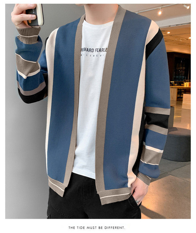 Új modell kötött férfi kardigán rögzítés nélkül