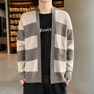 Alkalmi férfi csíkos mellény zsebekkel