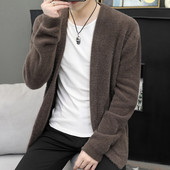 Ανδρική καθημερινή μοντέρνα ζακέτα χωρίς στερέωση σε δύο χρώματα