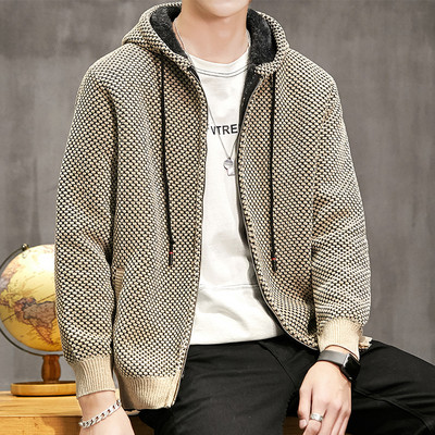 Alkalmi férfi mellény kapucnival és cipzárral