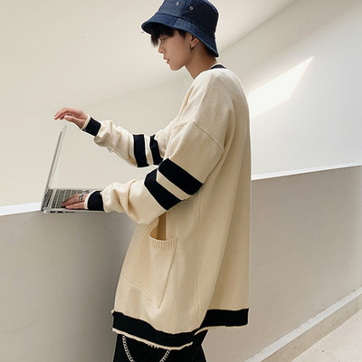 Πλεκτή ανδρική ζακέτα χωρίς φερμουάρ