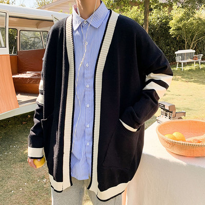 Πλεκτή ανδρική ζακέτα χωρίς φερμουάρ